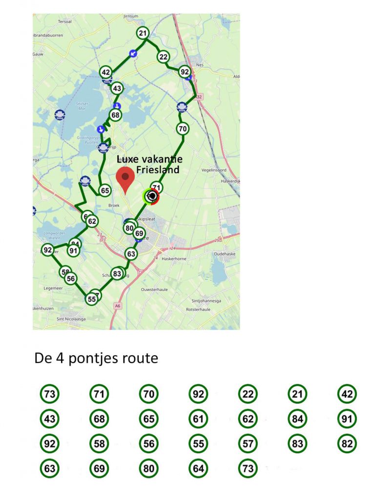 De 4 pontjes route