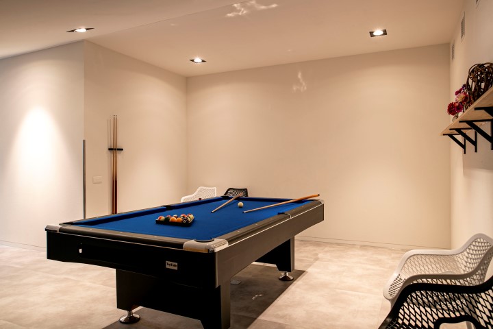 Pooltafel bij Luxe vakantie Friesland