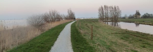 Fietsen vlak langs het Tjeukemeer