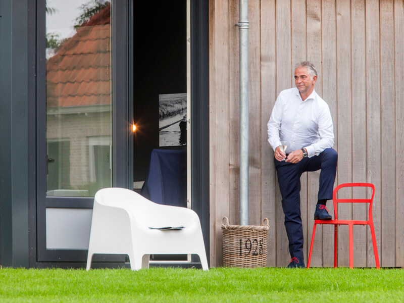 Eigen terras op groot terrein met prachtig uitzicht